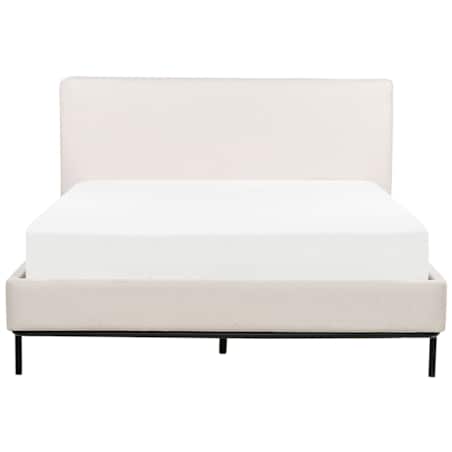 Łóżko tapicerowane 140 x 200 cm beżowe CORIO