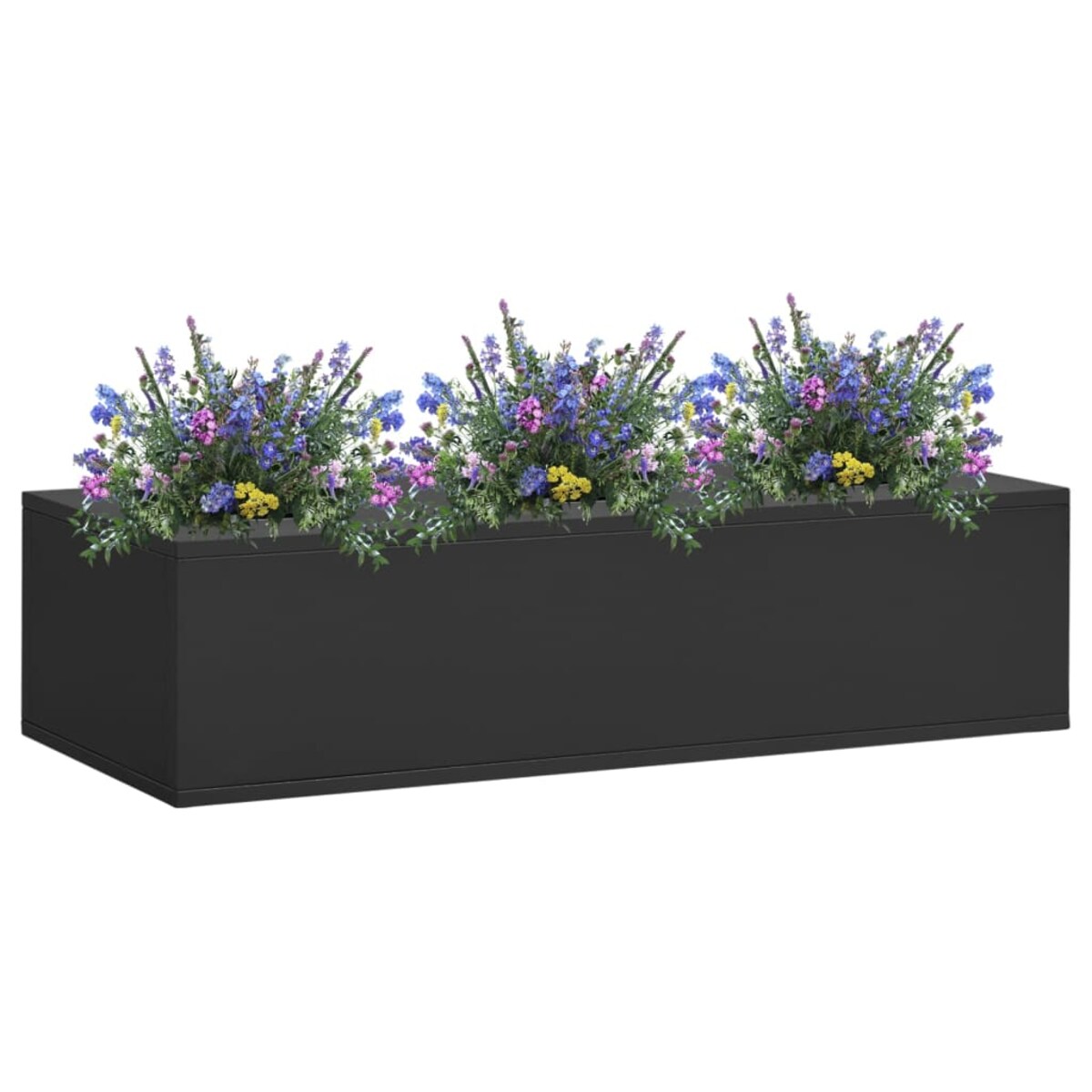 vidaXL Doniczka do biura, antracytowa, 90x40x23 cm, stalowa