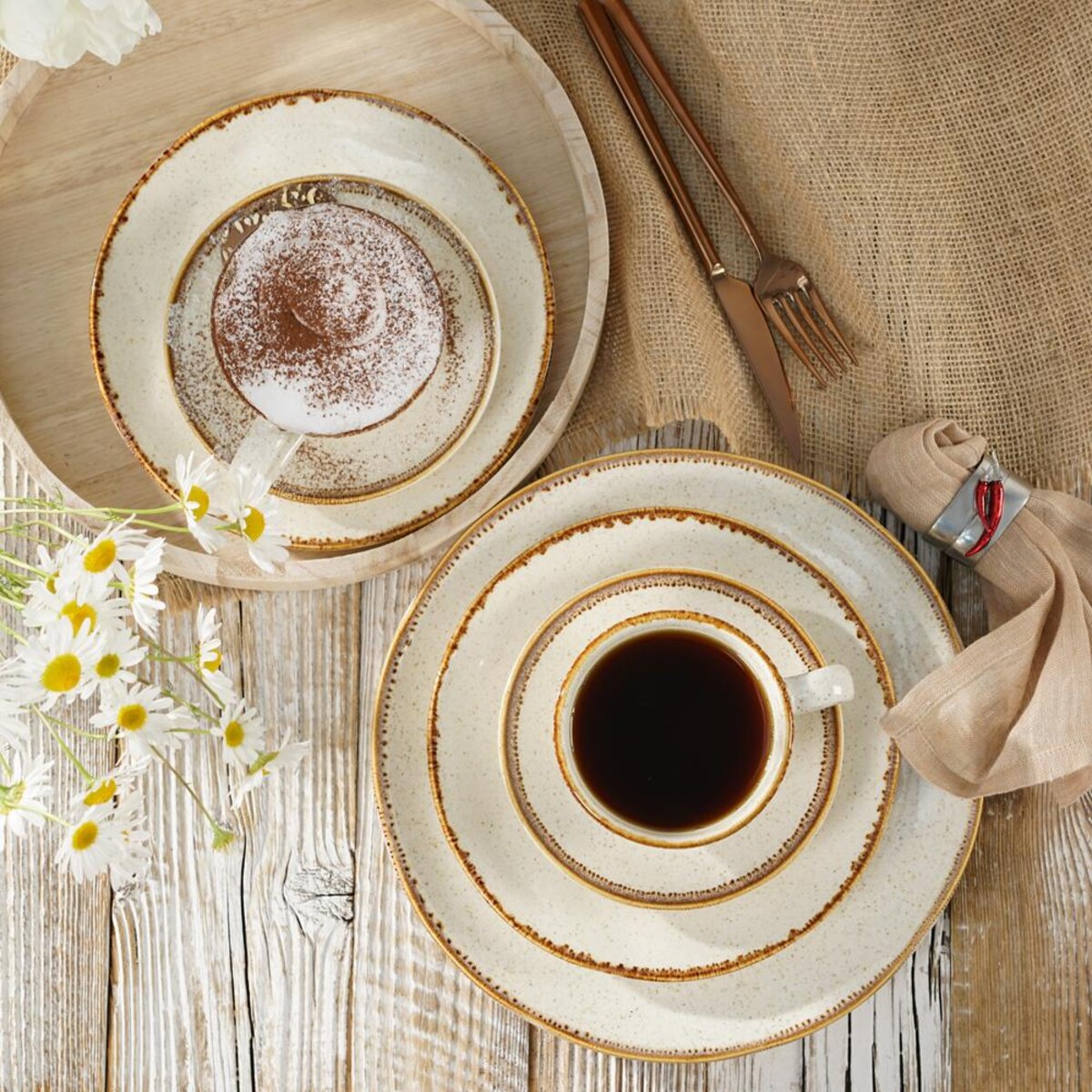 VILLA ITALIA Talerzyk deserowy śniadaniowy 21 cm ceramiczny RUSTICO