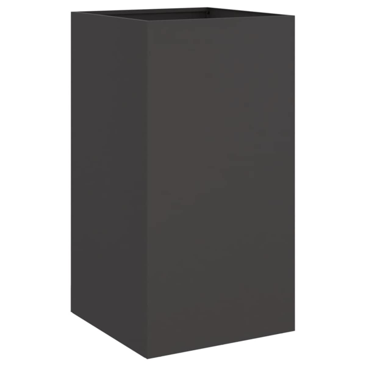 vidaXL Donica, czarna, 42x38x75 cm, stal