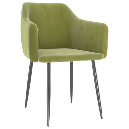 vidaXL Krzesła stołowe, 2 szt., jasnozielone, aksamitne