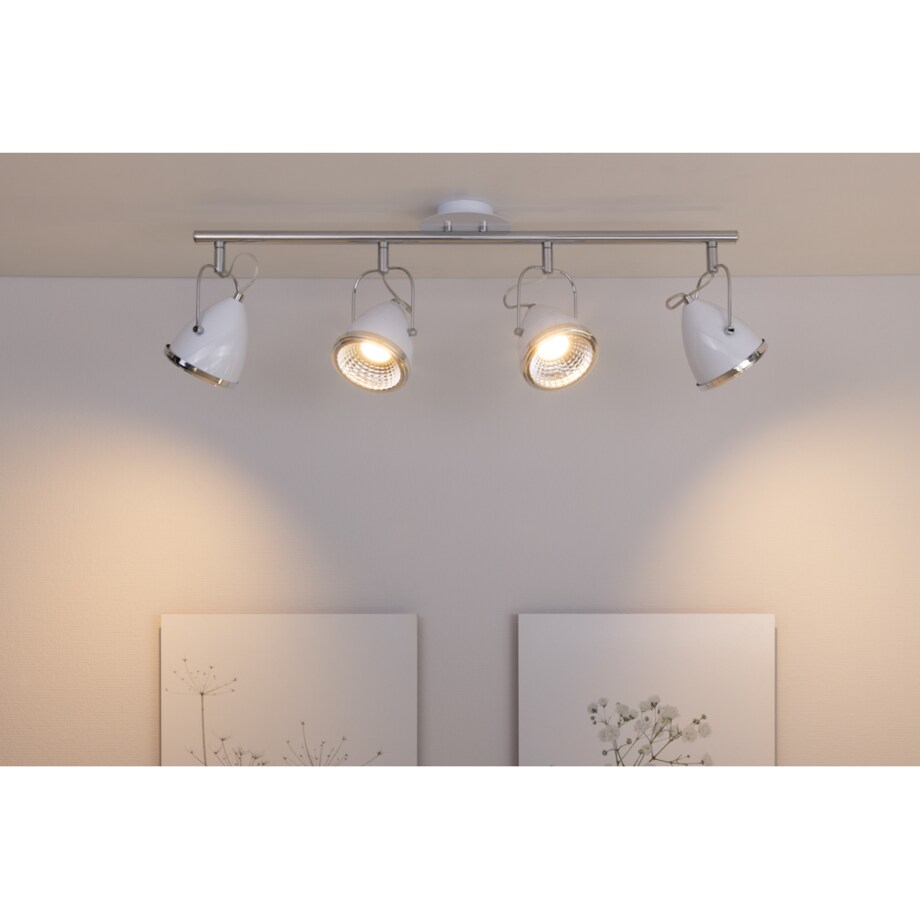 Lampa Sufitowa BRITOP Lighting 4xGU10 LED 6W Kompozycja Chromu i Bieli w Minimalistycznym Stylu, 1szt.