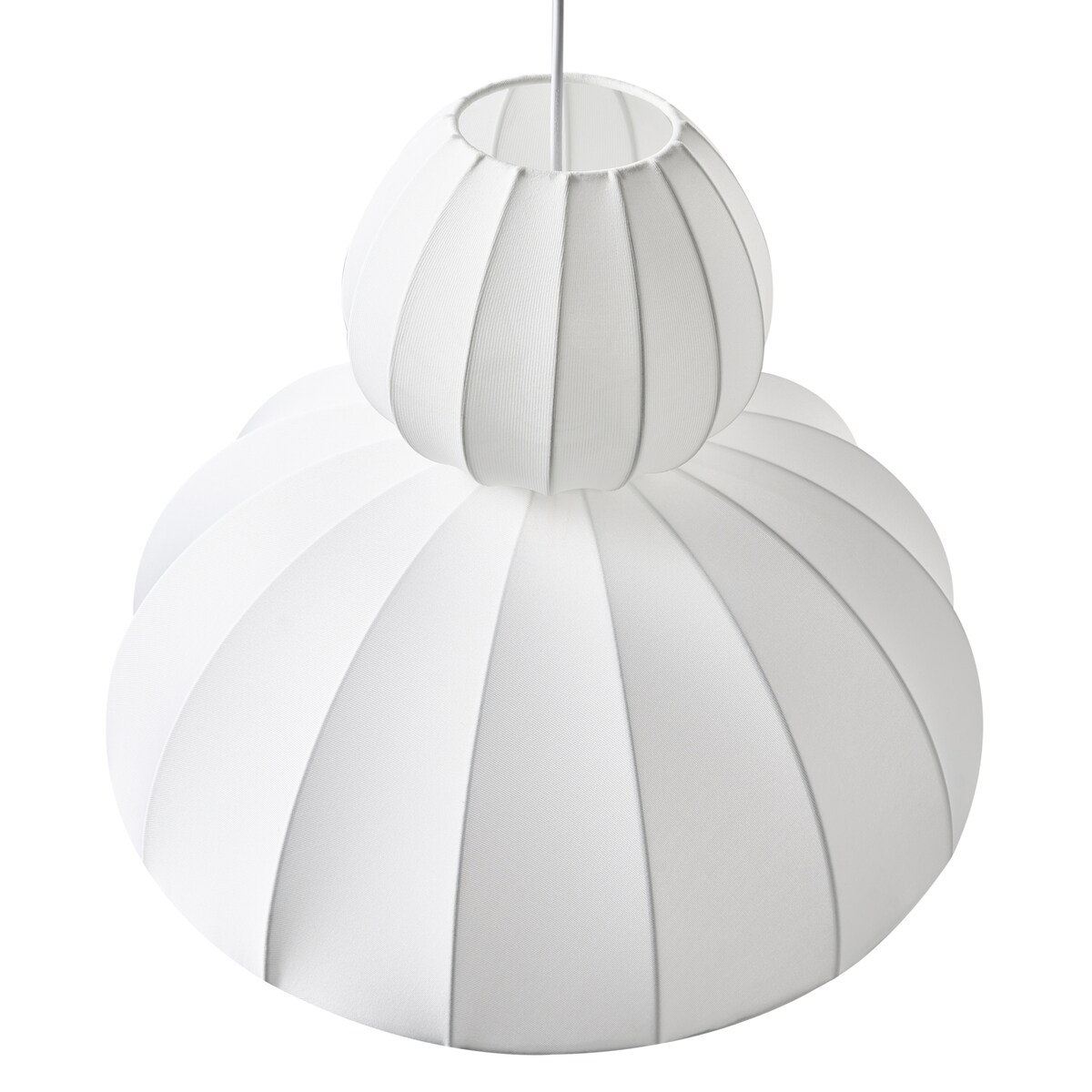 Lampa wisząca GOELETTE Jedwab syntetyczny Biały