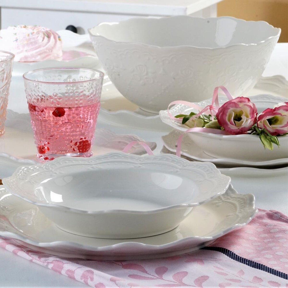 VILLA ITALIA Serwis obiadowy porcelanowy na 6 osób AURELIA