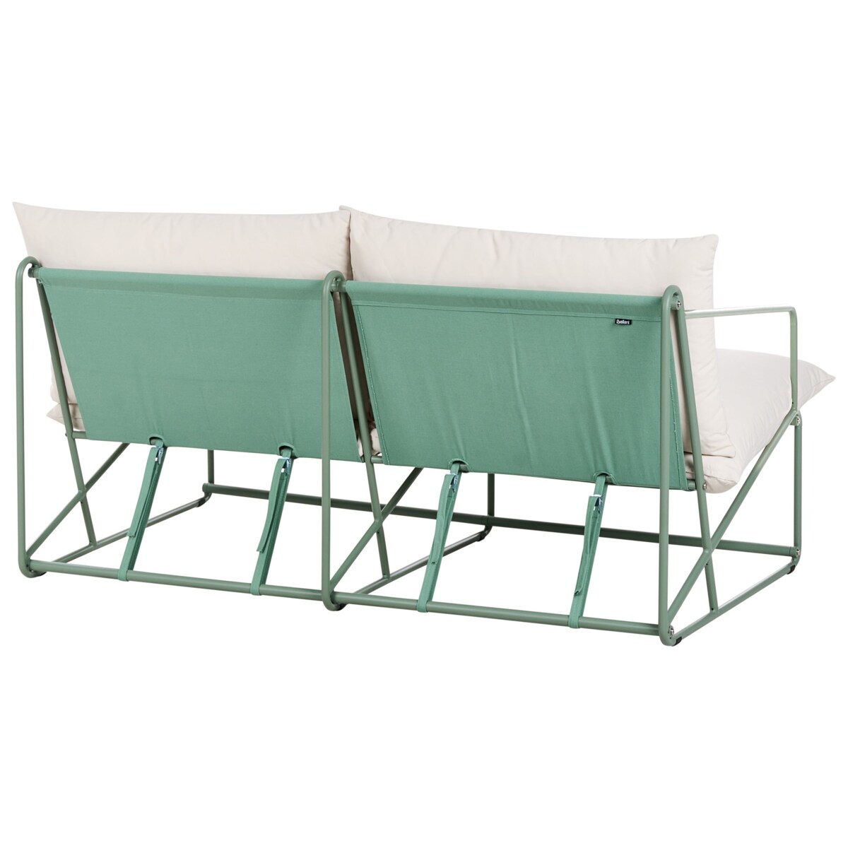 Sofa ogrodowa dla 2 osób PONTE Metal Zielony