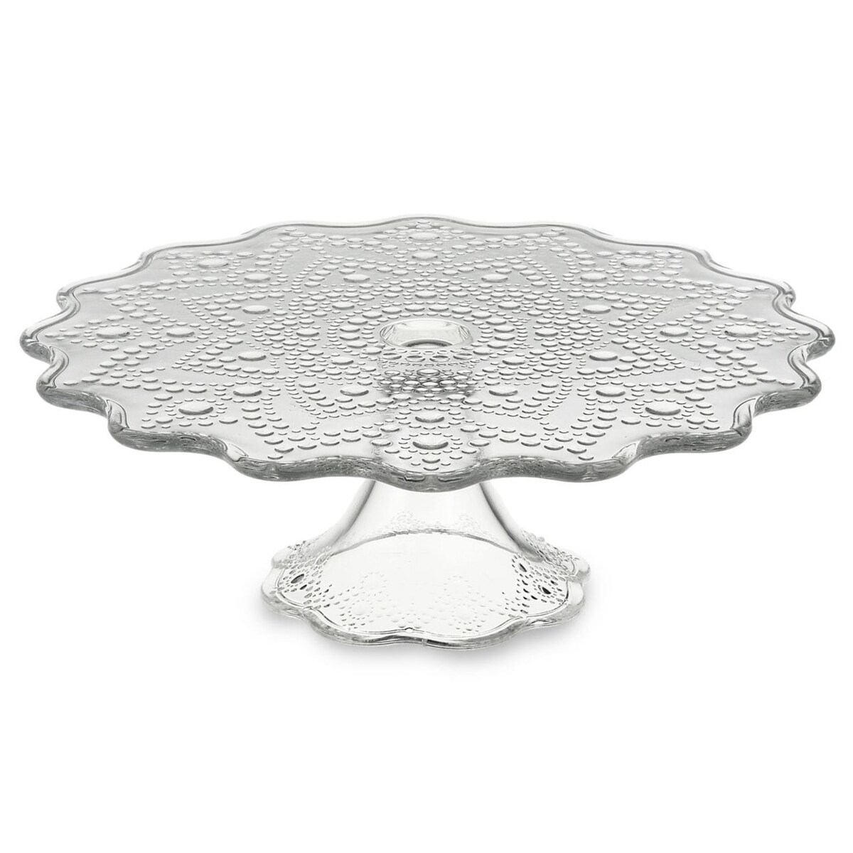 PATERA SZKLANA jasło na ciasto desery owoce prezent 28 cm na nodze tort