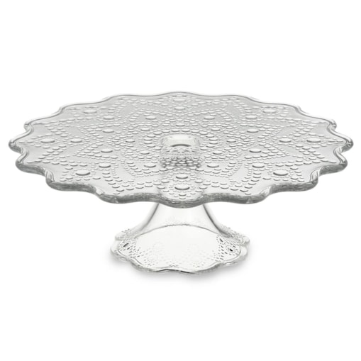 PATERA SZKLANA jasło na ciasto desery owoce prezent 28 cm na nodze tort