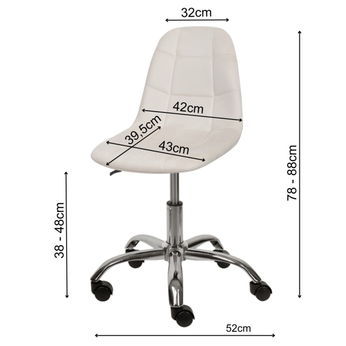 KRZESŁO BIUROWE FOTEL OBROTOWY REGULOWANY WELUROWY PIKOWANY DO BIURKA
