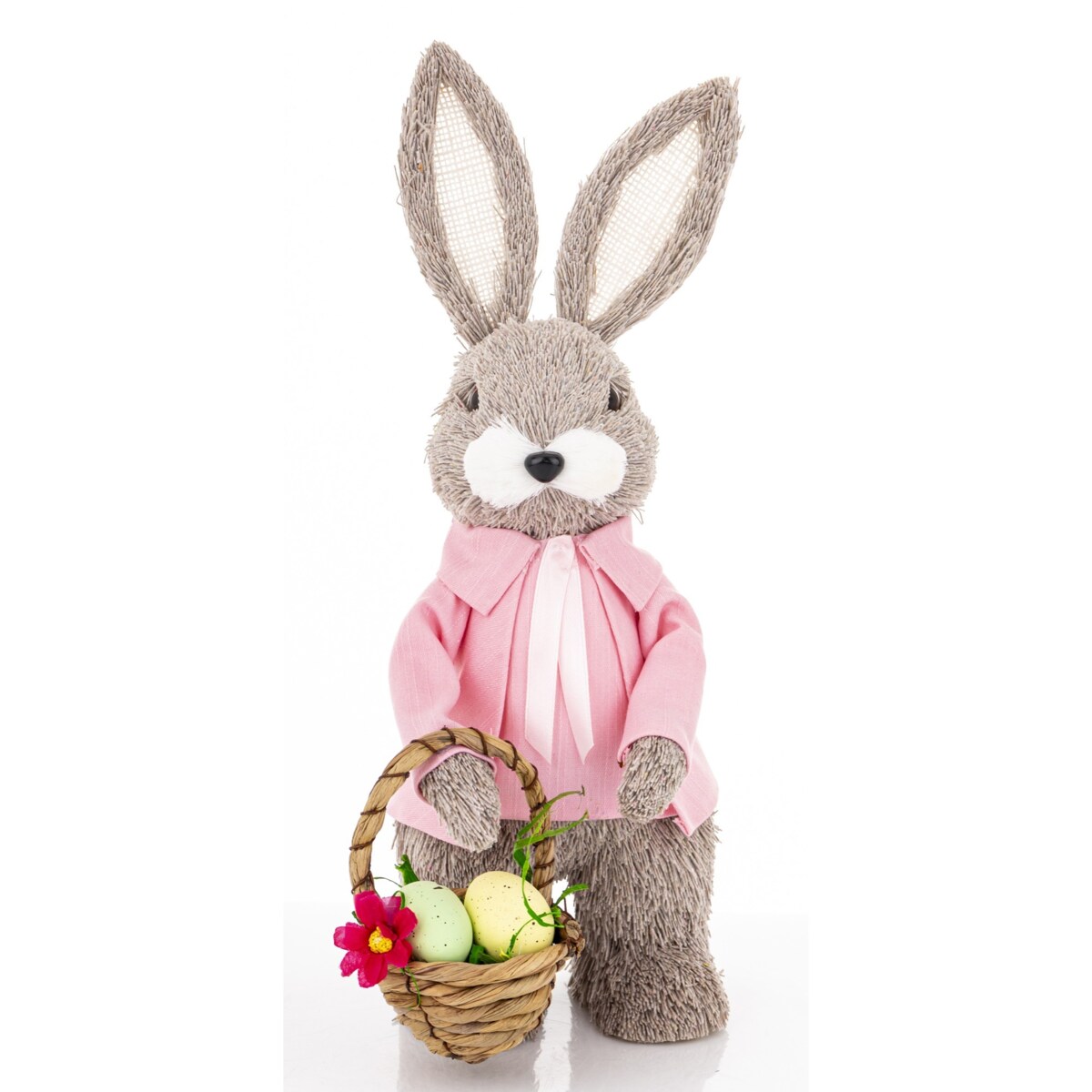 Figurka - króliczka z wielkanocnym koszyczkiem 34x16x16 cm SEMIRA