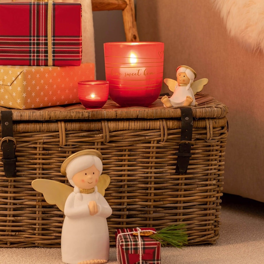 Świecznik czerwony 7cm DECORA