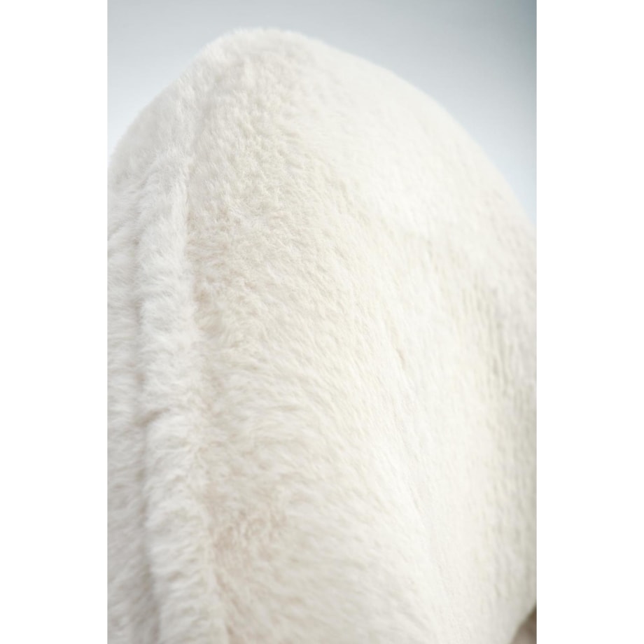 FOTEL WYPOCZYNKOWY Gloris kremowy pluszowy DWIE PODUSZKI