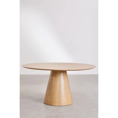 Okrągły stół jadalniany z drewna Ø150 cm Aura naturalny