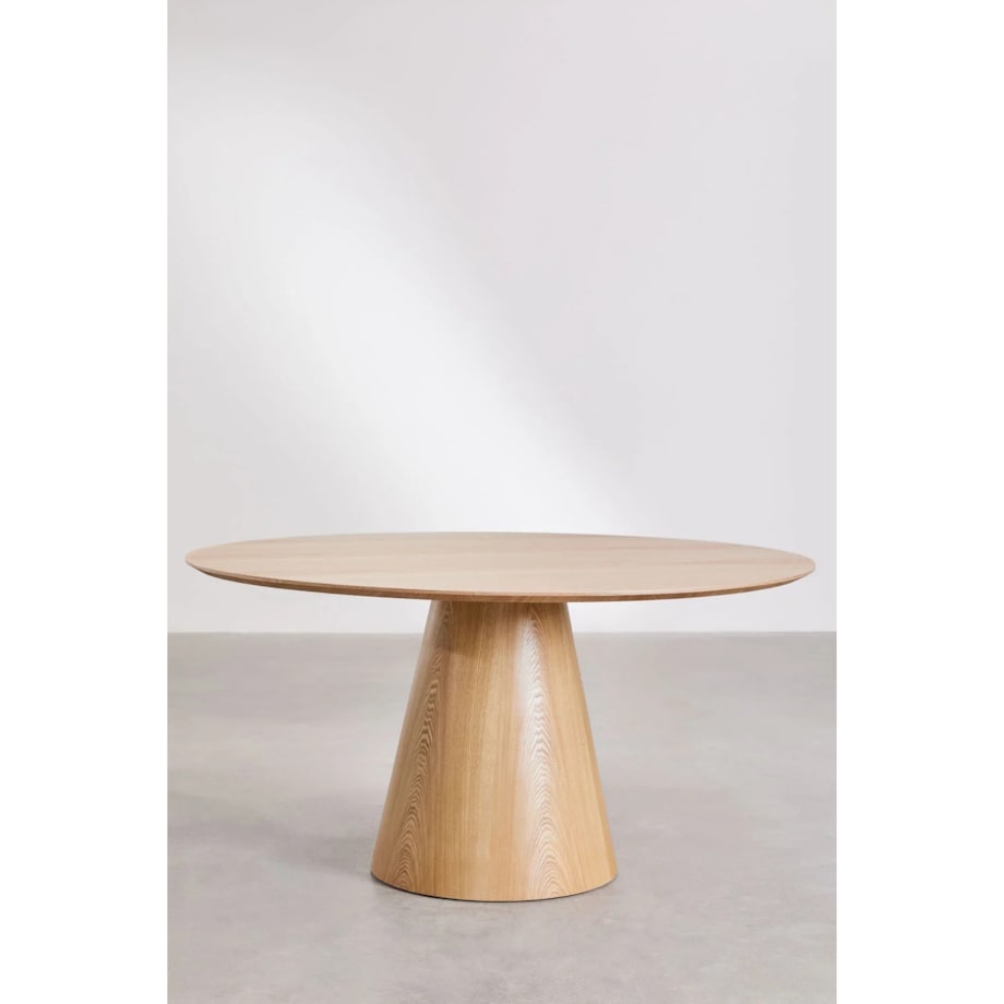 Okrągły stół jadalniany z drewna Ø150 cm Aura naturalny