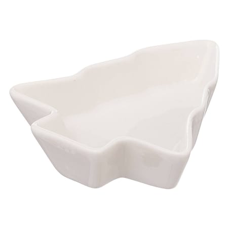 Komplet 6 miseczek w kształcie choinki, na bambusowej tacy, Ø 27 cm