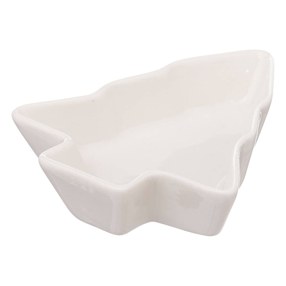 Komplet 6 miseczek w kształcie choinki, na bambusowej tacy, Ø 27 cm