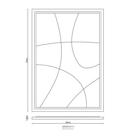 Obraz 3D 35x50cm Abstract I – Dekoracja Ścienna z Tynku Naturalnego, Natural Cream Minimalistyczny Relief