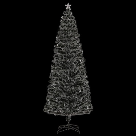 vidaXL Sztuczna choinka z LED i stojakiem 240 cm, włókno optyczne