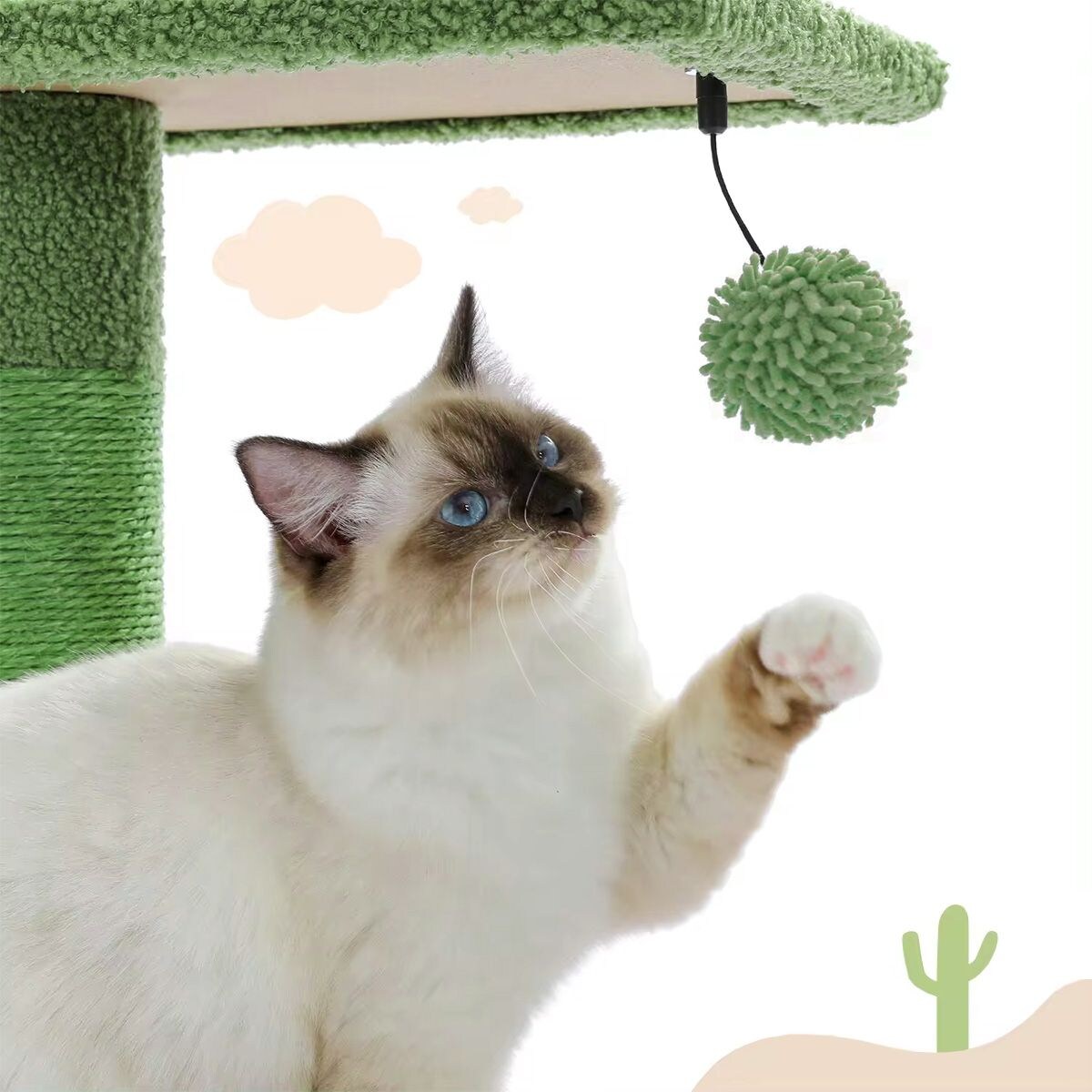 DRAPAK DLA KOTÓW SUFITOWY KAKTUS P70375