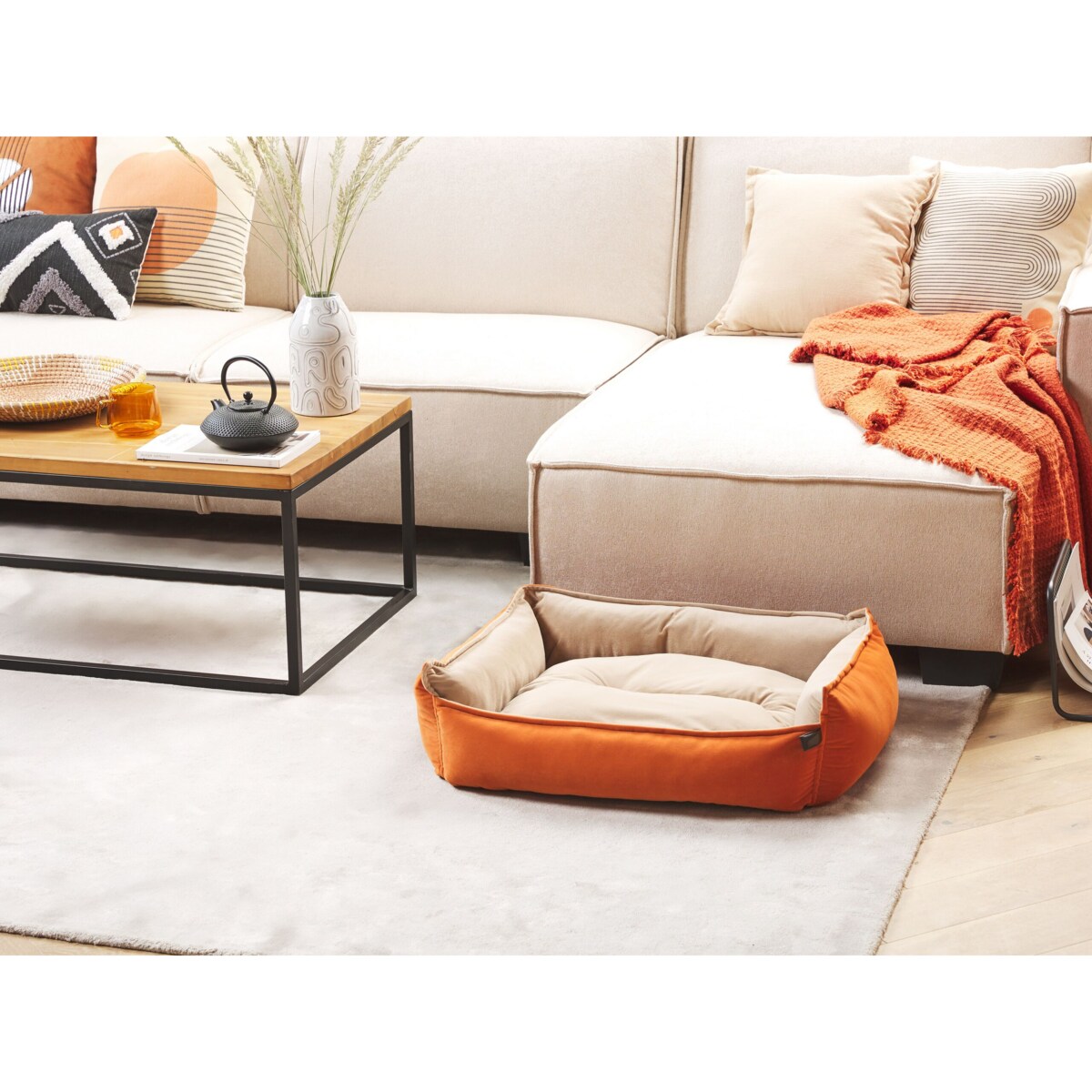 Legowisko IZMIR Welur Pomarańczowy