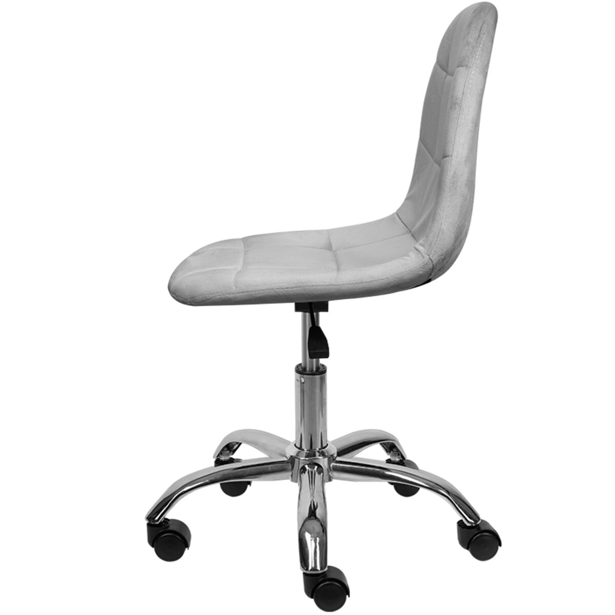 Krzesło biurowe obrotowe nowoczesne pikowane szare