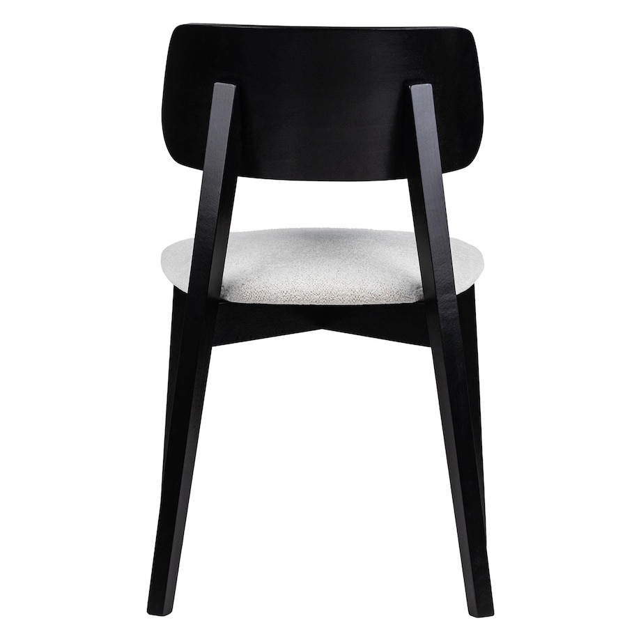 Krzesło drewniane 80x46x43 cm czarne/jasnobeżowe TOSCANIA - VI