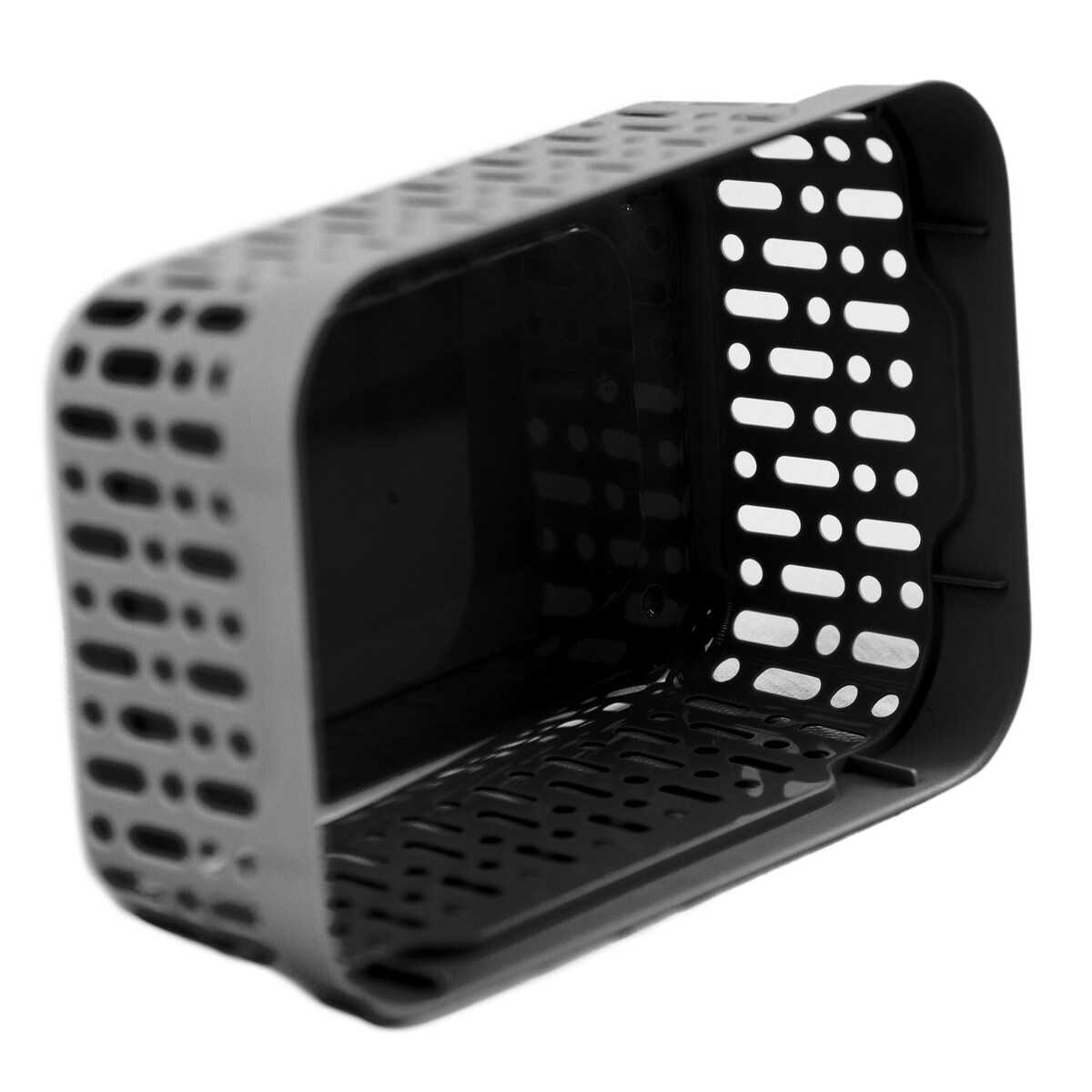 Koszyk Ażurowy Koszyczek XS Plastikowy Na Kosmetyki Do Łazienki Pudełko Pojemnik Do Szuflady Czarny