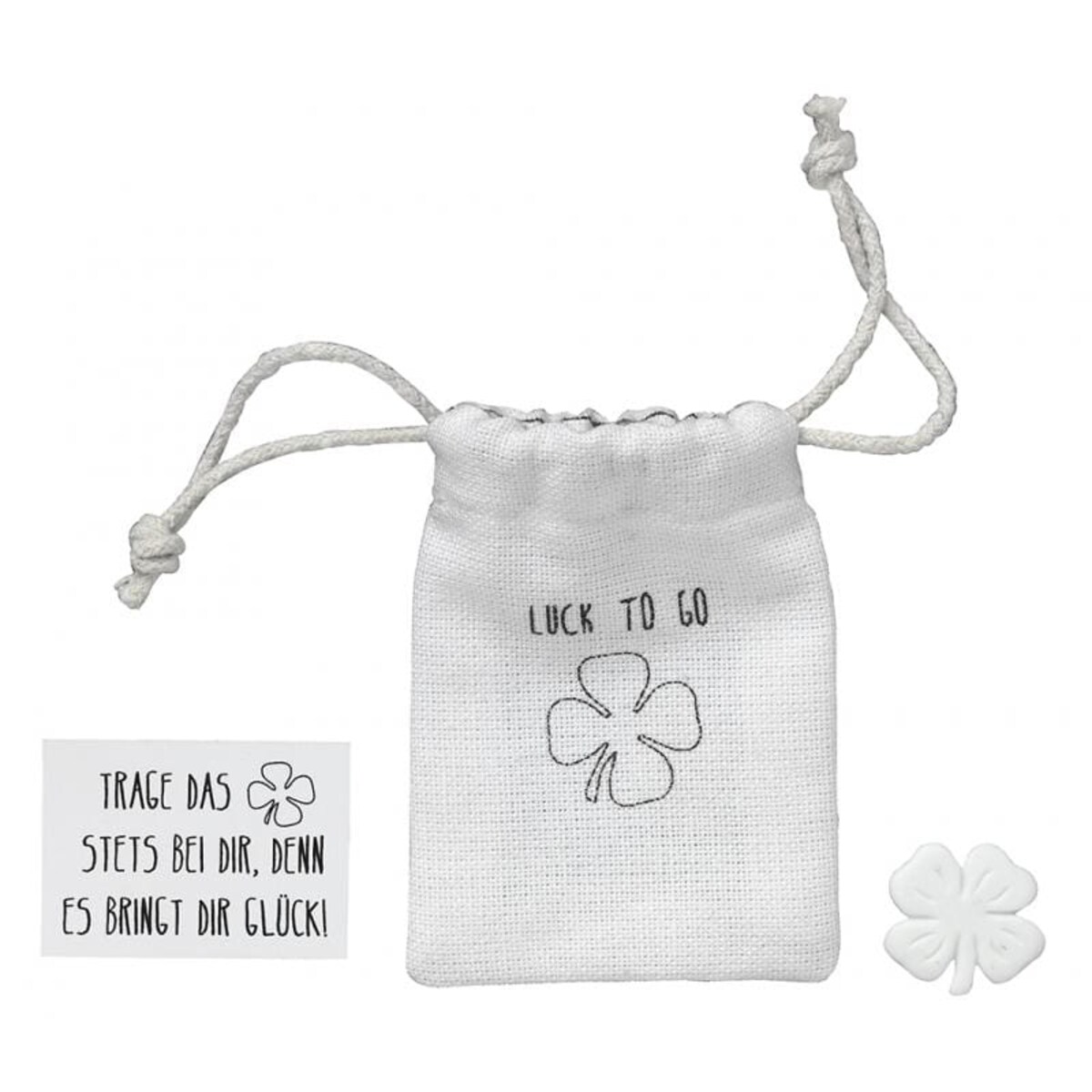 Amulet w woreczku Czterolistna Koniczynka