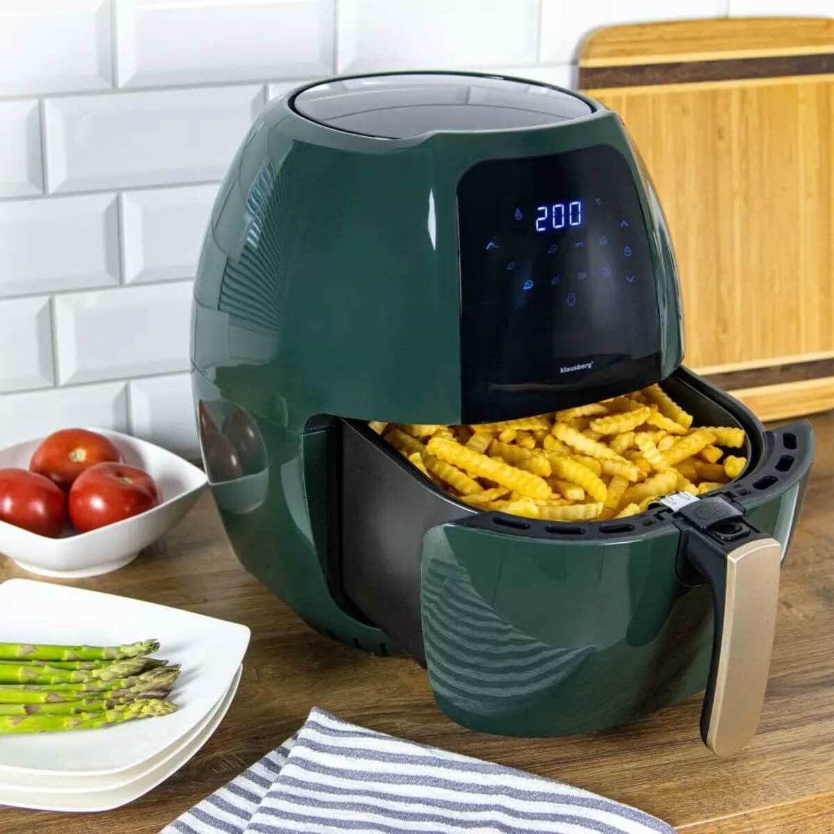 Frytownica beztłuszczowa zielona 7.7L 1800W frytkownica KLAUSBERG Air Fryer