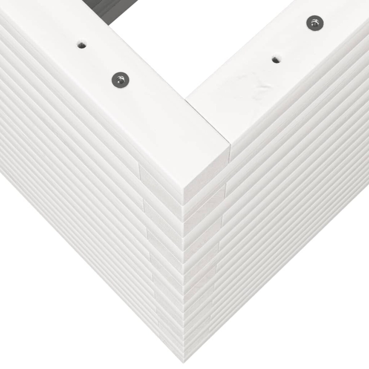 vidaXL Donica ogrodowa, biała, 70x40x68,5 cm, lite drewno sosnowe