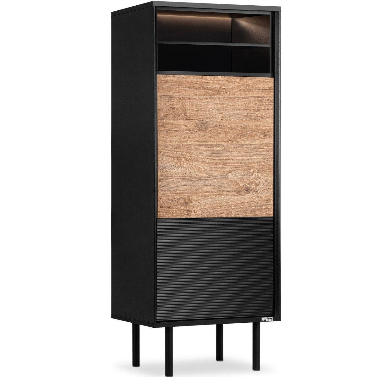 KONSIMO LOFTY Regał loft z ryflowaniem