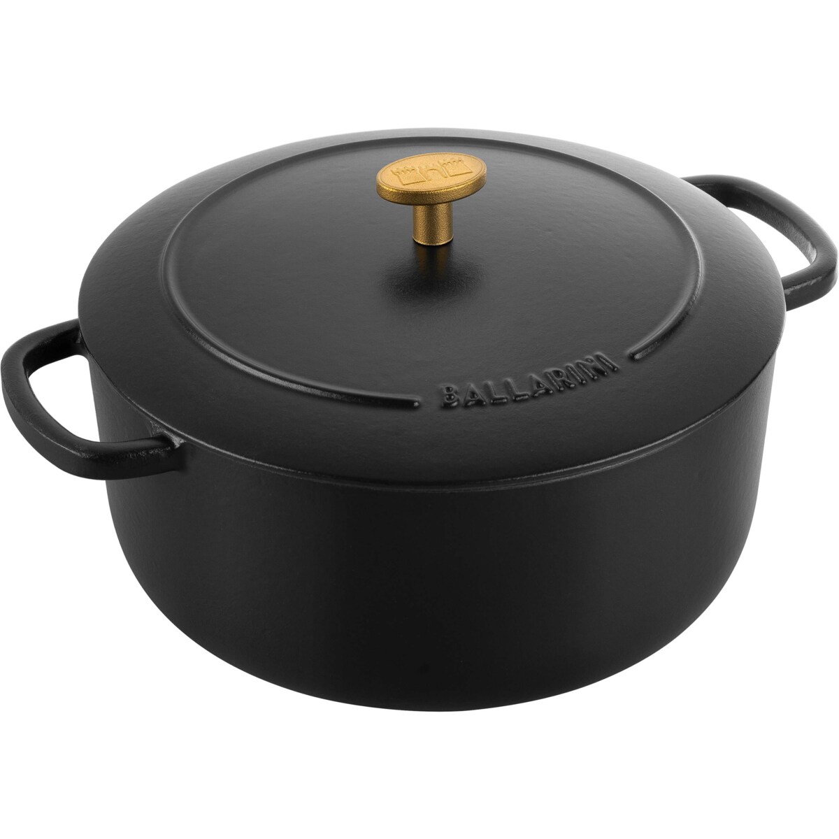 Garnek żeliwny okrągły Ballarini Bellamonte - 4 ltr, Czarny