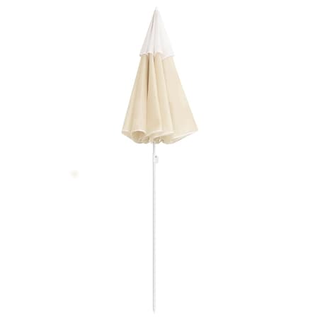 vidaXL Parasol ogrodowy na stalowym słupku, piaskowy, 180 cm