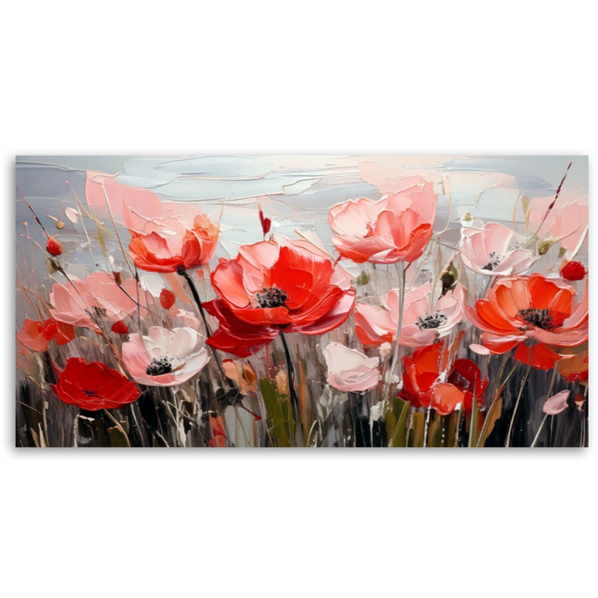 Feeby Obraz, Makowe pole Kwiaty 120x60