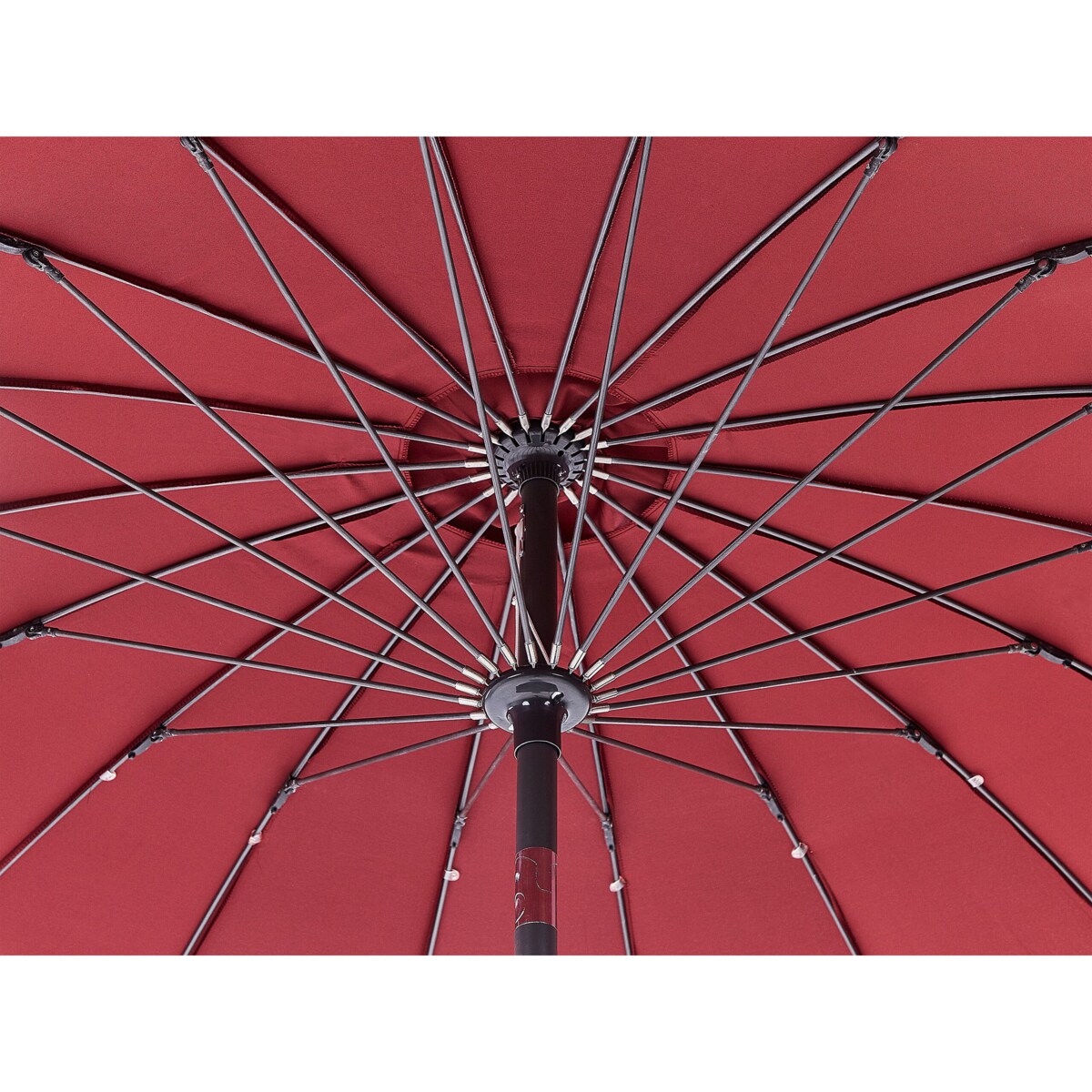 Parasol ogrodowy ⌀ 255 cm czerwony BAIA