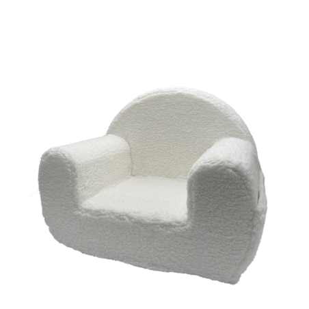 Futrzany fotelik dla dziecka biały