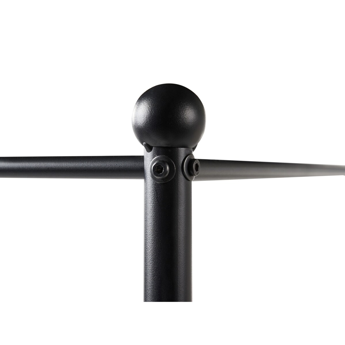 Łóżko z baldachimem Metal SORMERY 90 x 200 cm Czarny