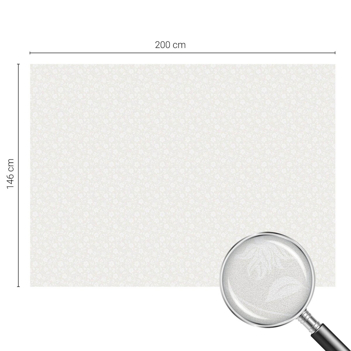 Okleina okienna dekoracyjna - Delikatne wzory kwiatowe klasyczna elegancja - 200x146 cm