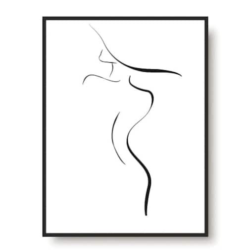 Nowoczesny Plakat Obraz ścienny na ścianę do sypialni Line Art Kobieta