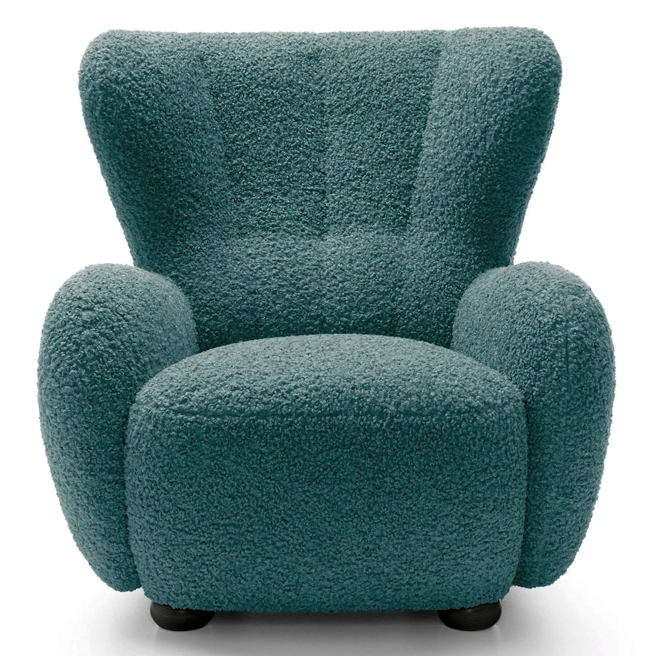 Fotel uszak boucle 91x88x100 cm POLTRONA morski