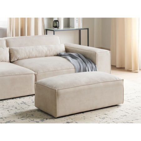 Otomana welurowa beżowa HELLNAR