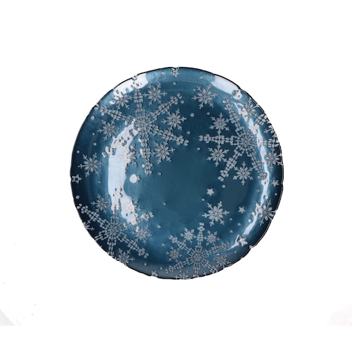 Talerz świąteczny Ilprimofiocco - Granatowy, 32 cm