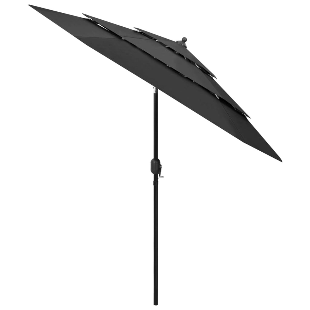 vidaXL 3-poziomowy parasol na aluminiowym słupku, antracytowy, 2,5 m