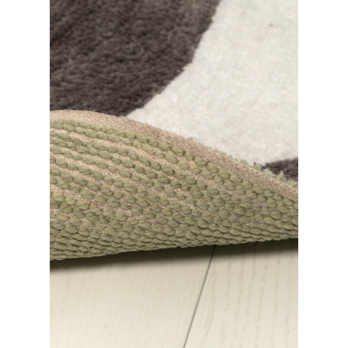 Dywan okrągły szaro-zielony Ø 100 cm COALA