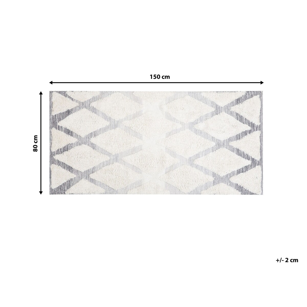 Dywan shaggy 80 x 150 cm beżowo-szary PENDIK