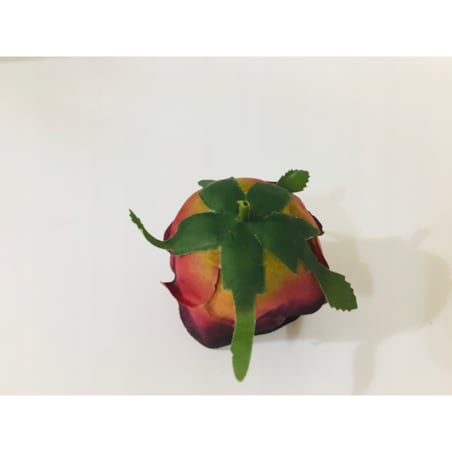 6x Róża sztuczna wyrobowa do wiązanek główka pąk sztuczne kwiaty trzykolor