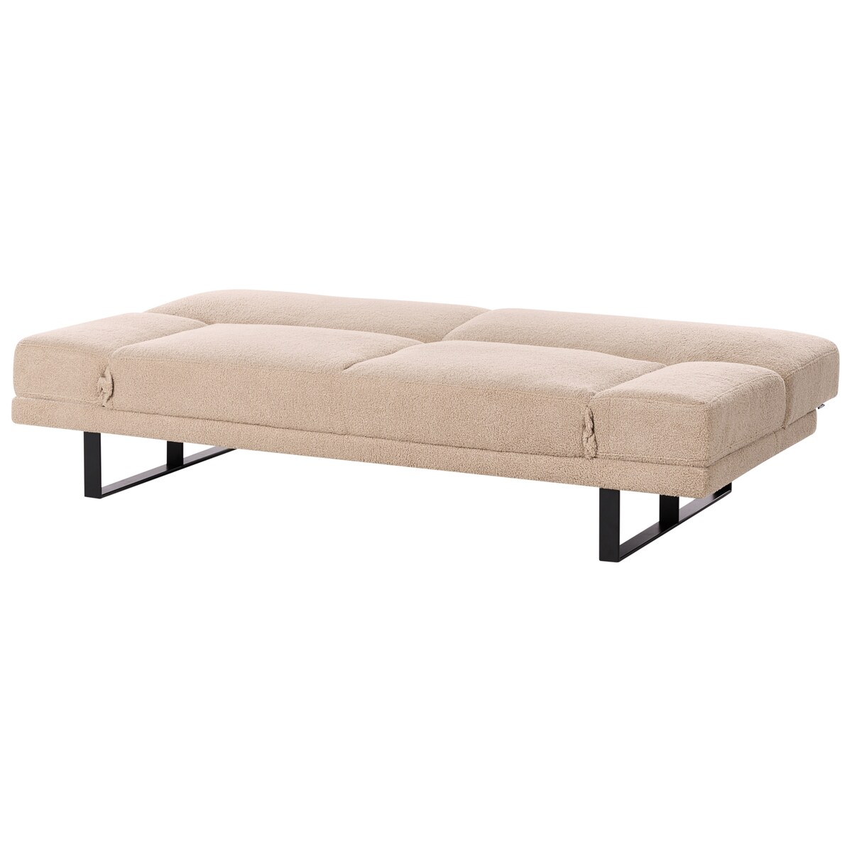 Sofa rozkładana dla 2 osób YORK Boucle Beżowy