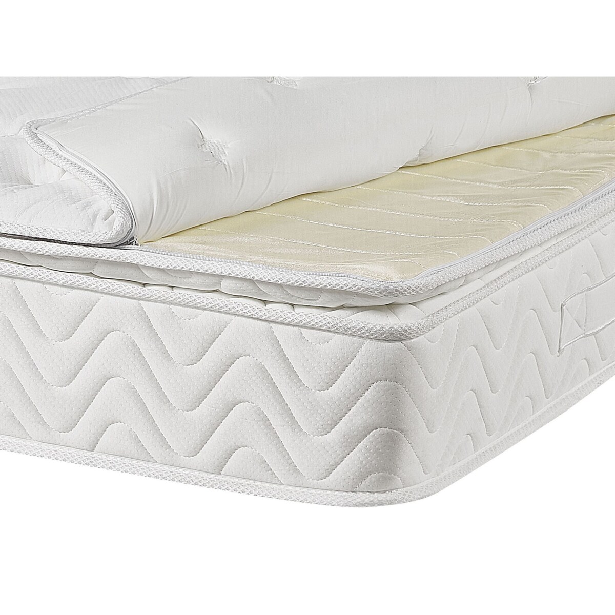 Materac kieszeniowy memory foam zdejmowny pokrowiec 140 x 200 cm średnio twardy LUXUS