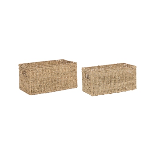 Zestaw 2 koszy z trawy morskiej jasny DONGHA