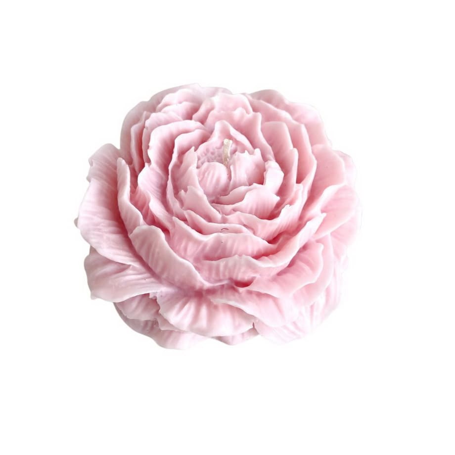 Świeca sojowa ekologiczna dekoracyjna "Peony Queen" 100x40mm rózowa (duża)