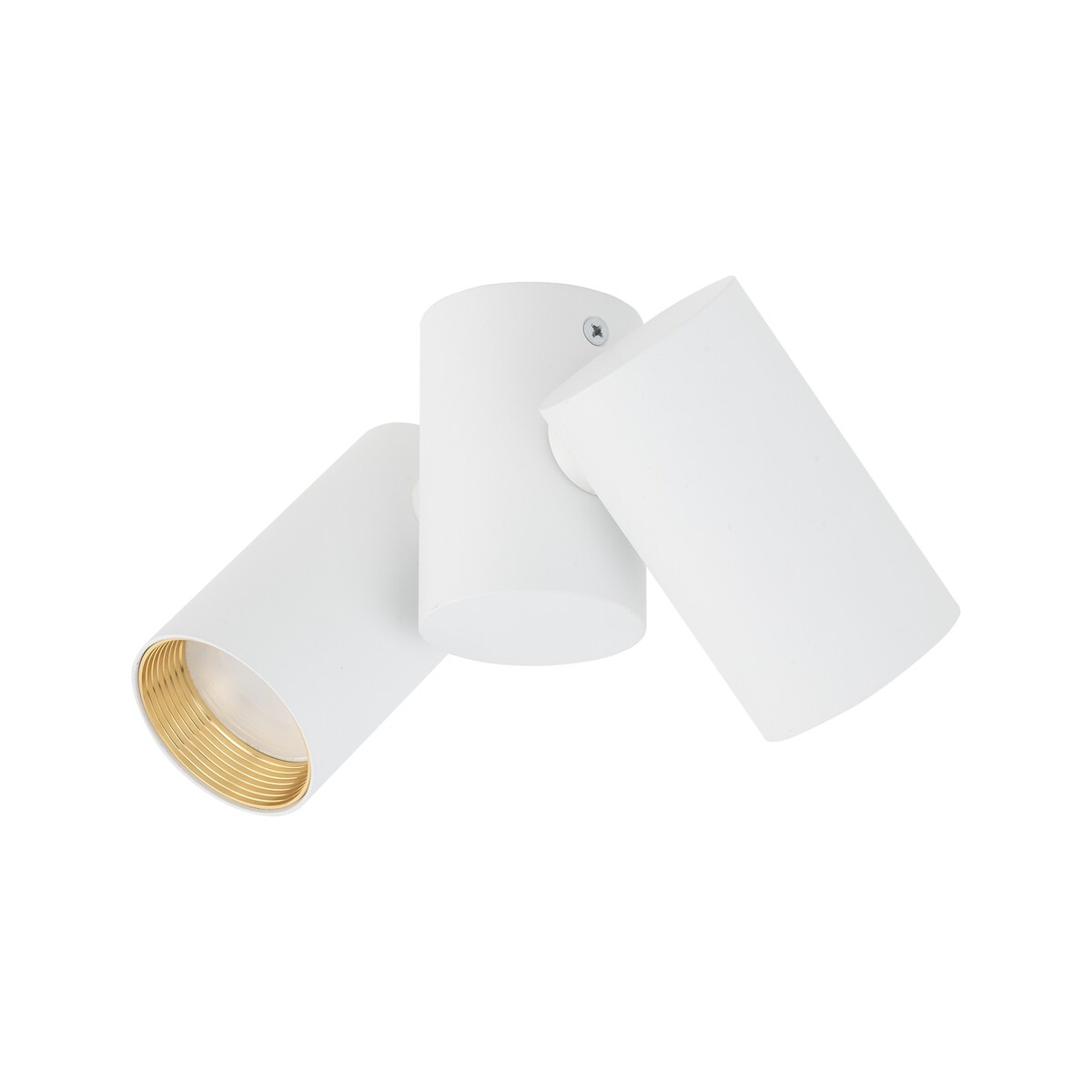 Lampa sufitowa spot TK Lighting AMIS White 2xGU10 biała ze złotym akcentem ruchome reflektory downlight 10975